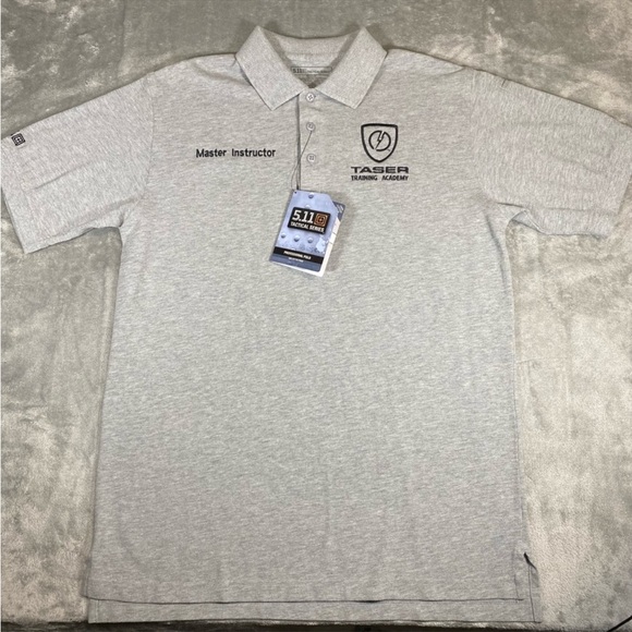 5.11 Tactical Shirt Men’s Medium Polo Gray Master Instructor Taser Embroidered - Picture 2 of 13